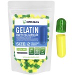 XPRS Nutra Size 2 Empty Capsules - 100 Count Empty Gelatin Capsules - Pills DIY Capsule Filling - Pure Bovine Pill Gel Caps for Do-It-Yourself Supplements (Green/Yellow)