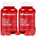 ProTKFU Apple Cider Vinegar Gummies, 120 Count Max Strength 1000mg ACV Gummies with Vitamin B12 & B6, for Metabolism, Digestion, Detox, Gut & Immune Health, Vegan & Non-GMO, Gelatin-Free