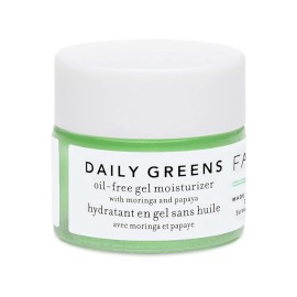Farmacy Travel Face Moisturizer - Daily Greens Oil Free Facial Moisturizer with Polyglutamic + Hyaluronic Acid - Gel Facial Cream that Reduces Shine, Clears Pores + Balances Oil - Fragrance-Free (8ml)
