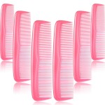 Leinuosen 12 Pieces Hair Combs Set Pocket Plastic Fine Tooth Dressing Comb for Women and Men, Peines Para Cabello(Pink)