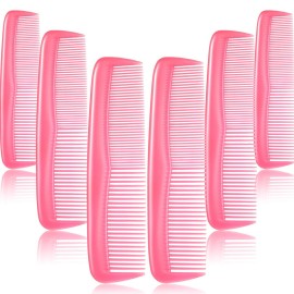 Leinuosen 12 Pieces Hair Combs Set Pocket Plastic Fine Tooth Dressing Comb for Women and Men, Peines Para Cabello(Pink)