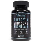 VitaRaw Quercetin with Bromelain 500mg Capsules, Supports Immune Response, Joint Comfort, & Overall Wellness - Vitamin C, Zinc 50mg, & Vitamin D3 5000 IU - Immunity Health Pills