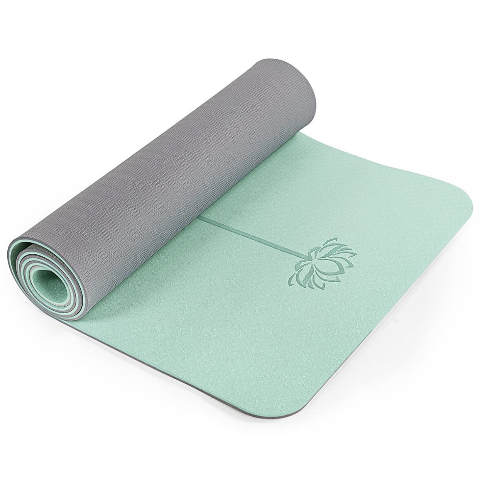 Yoga Mat Non Slip, Pilates Fitness Mats, Eco Friendly, Anti-Tear Yoga Mats for Women, 1/4 Exercise Mats for Home Workout with Carrying Sling