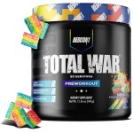 REDCON1 Total War Pre Workout, Rainbow Candy - Beta Alanine + Citrulline Malate Keto Friendly Preworkout for Men & Women with 320mg of Caffeine - Fast Acting (30 Servings)