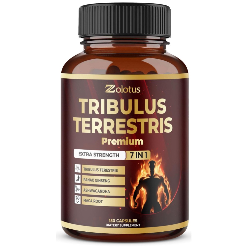 Tribulus Terrestris Supplement for Men & Women, 5-Month Supply with Ashwagandha, Panax Ginseng, Saw Palmetto, Maca, Shilajit, 150 Count
