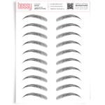 Brows by Bossy Studio & Co Temporary Eyebrow Tattoos Waterproof Eyebrow Stickers, False Tattoos Hair Like Peel Off Instant Transfer Brow curved black