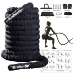 Battle Rope 40FT Battle Rope for Exercise Workout Rope Exercise Rope Battle Ropes for Home Gym Heavy Ropes for Exercise Training Ropes for Working Out Weighted Workout Rope Exercise Workout Equipment