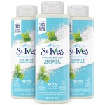 St. Ives Exfoliating Body Wash - Sea Salt & Pacific Kelp Scrub, Natural Body Wash, Body Soap, or Hand Soap with Plant-Based Exfoliants for Glowing Skin, 16 Oz Ea (Pack of 3)