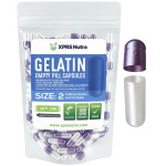 XPRS Nutra Size 2 Empty Capsules - 100 Count Empty Gelatin Capsules - Pills DIY Capsule Filling - Pure Bovine Pill Gel Caps for Do-It-Yourself Supplements (Pearl Purple/White)