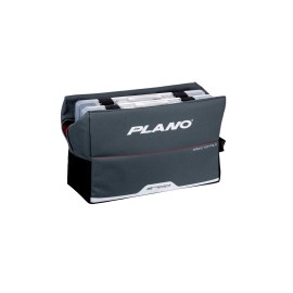 Plano Weekend Series 3700 Fold-Down Speedbag, Gray Fabric, Includes 2 3700 Stowaway Utility Boxes, Fishing Tackle Soft Storage Bag, MOLLE Attachment Panel