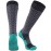 RANDY SUN Waterproof Skiing Socks, Mens Hiking Wading Cycling Running Trekking Breathable Seamless Comfortable Outdoor Sports Knee Length Socks, 1 Pair-Black Green-Large