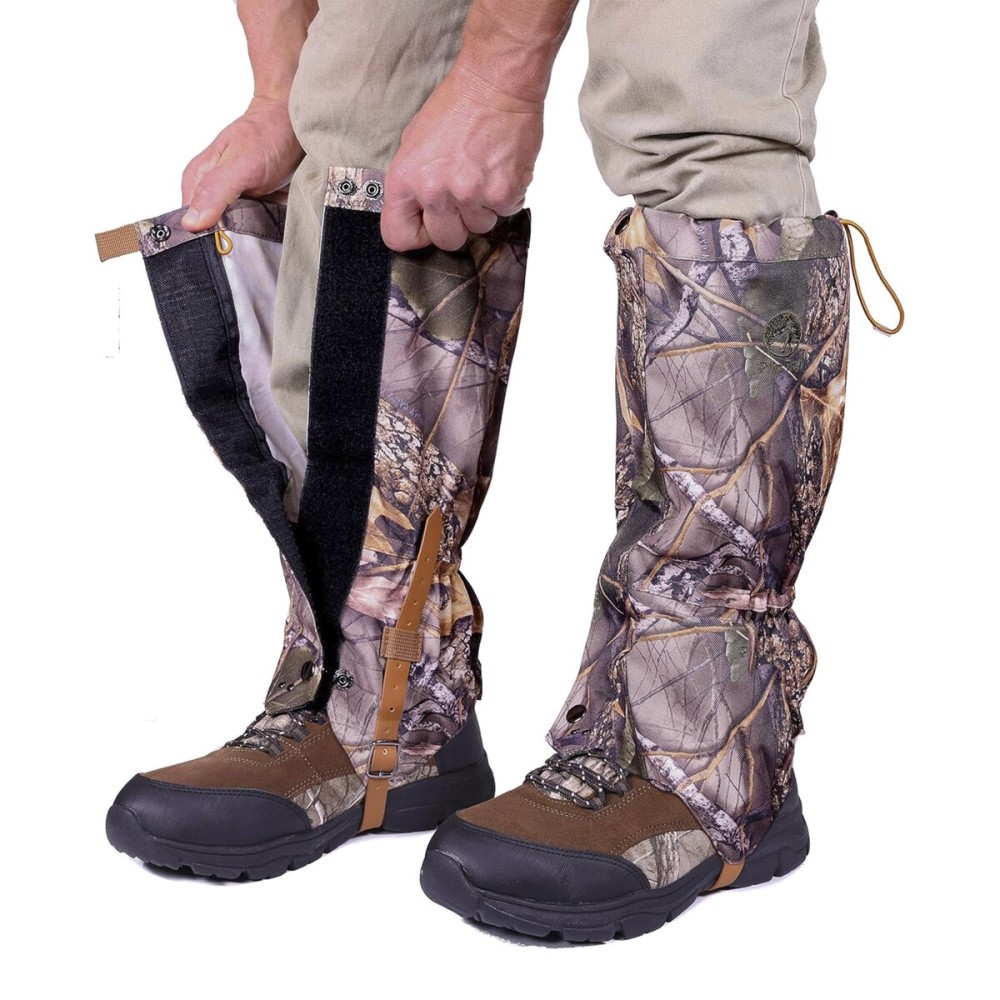 Pike Trail Adjustable Leg Gaiters - Lightweight, Waterproof - Leg Guards for Men & Women - Hiking Essentials Ideal for Hunting, Trekking & Fishing - Lost Oak - 1 Pair