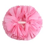 Hooshing 2PCS Pink Pom Poms Cheerleading with Baton Handle for Team Sports Spirit Dance Party Kids Adults