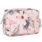 Narwey Small Makeup Bag for Purse Mini Cosmetic Bag Travel Makeup Pouch Zipper Pouch Cute Make up Bags with Compartments for Women Girls (Beige Flamingo, Small)