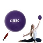 CIZEBO Small Exercise Ball for Between Knees, 6 inch Pilates Ball with Pump, Mini Yoga Core Ball Physical Therapy, Purple