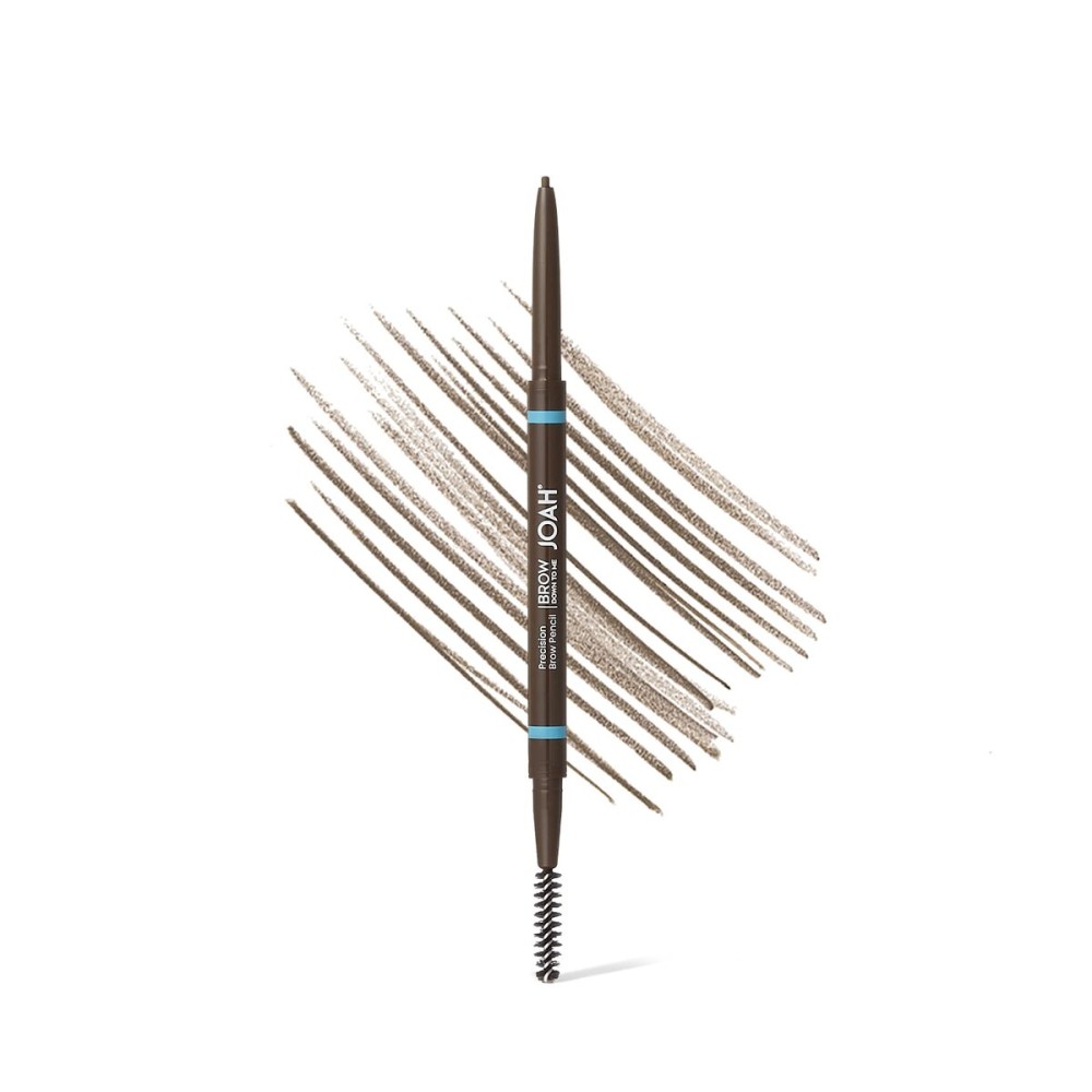 JOAH Dual-Ended Eyebrow Pencil - Brow Down To Me Ultra-FIne Tip Precision Brow Pencil with Built-In Spoolie Brush for Flawless Brows, Smudge-Proof, Water-Resistant, Light Brunette