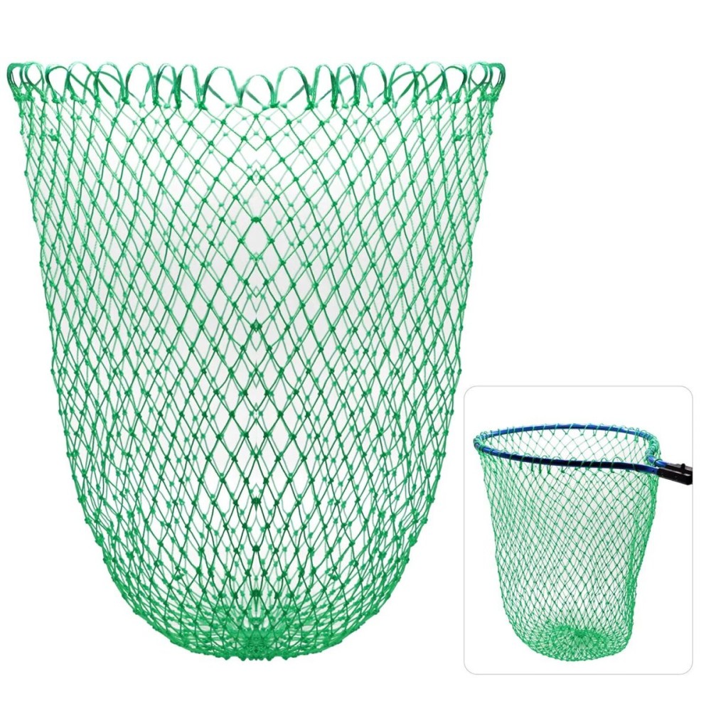 Dovesun Fishing Net Fish Landing Net Foldable Fishing Replacement Net for Freshwater Saltwater Fishing Net Replacement Netting Green Color Handle/Frame Not Included
