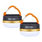 Censinda LED Camping Lantern, Rechargeable Portable Tent Light, 300LM,3 Light Modes,1800mAh Power Bank, Magnet Base,Electric Lantern Flashlight for Camping/Hiking/Fishing/Hurricane/Emergency(2 Packs)