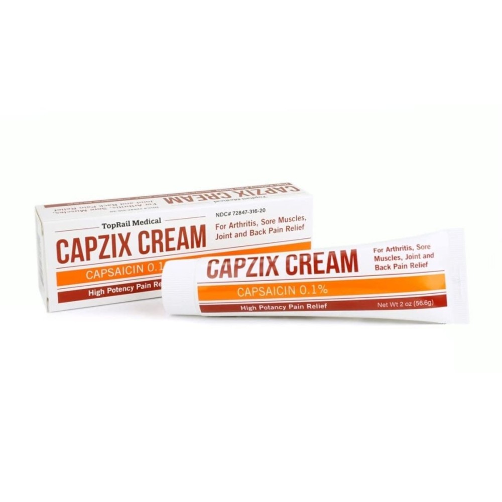 Capzix Cream for Pain Relief 2 OZ Capsaicin .1% High Potency/ Maximum Strength