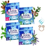 Vapor Soothers Nasal Dilator Clips, Cool & Easy Breathing Under Your Mask, 4-Scent Variety Pack (Peppermint, Wintergreen, Cinnamon, Lavender), 8 Count, Instant Nasal Congestion Relief, Drug-Free