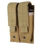 FRTKK Tactical Single/Double Pistol Mag Pouch Outdoor Molle Open-Top Magazine Pouch for Glock M1911 92F