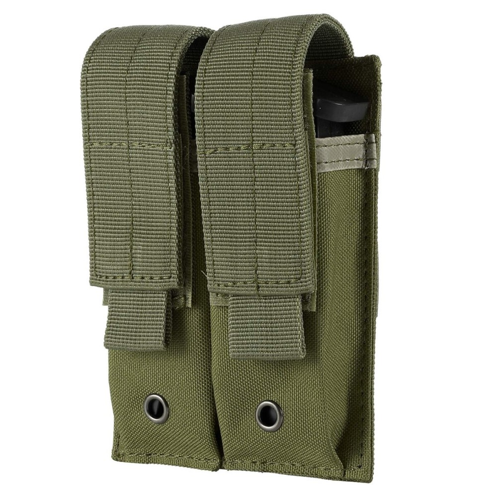 FRTKK Tactical Single/Double Pistol Mag Pouch Outdoor Molle Open-Top Magazine Pouch for Glock M1911 92F