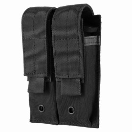 FRTKK Tactical Single/Double Pistol Mag Pouch Outdoor Molle Open-Top Magazine Pouch for Glock M1911 92F