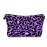 Aiphamy Cute Travel Makeup Bag Cosmetic Bag Small Pouch Gift for Women (Cheetah Print Purple)