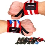 Rip Toned Wrist Wraps for Weightlifting - USPA & USAPL Approved 18 Wrist Straps for Powerlifting - Adjustable, Durable Gym Wraps with Thumb Loop - Maximum Support for Men & Women - USA Flag Stiff