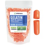 XPRS Nutra Size 2 Empty Capsules - 500 Count Empty Gelatin Capsules - Pills DIY Capsule Filling - Pure Bovine Pill Gel Caps for Do-It-Yourself Supplements (Orange)