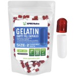 XPRS Nutra Size 2 Empty Capsules - 100 Count Empty Gelatin Capsules - Pills DIY Capsule Filling - Pure Bovine Pill Gel Caps for Do-It-Yourself Supplements (Clear Red/White)