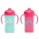 Dr. Brown\'s Milestones Insulated Hard Spout Sippy, Spill Proof Cup with Handles for Toddlers, 2-Pack, Pink, 10 oz/300 mL, BPA Free, 12m+