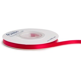 Ribbli Double Faced Hot Red Satin Ribbon,1/4 x Continuous 25 Yards,Use for Bows Bouquet,Gift Wrapping,Floral Arrangement