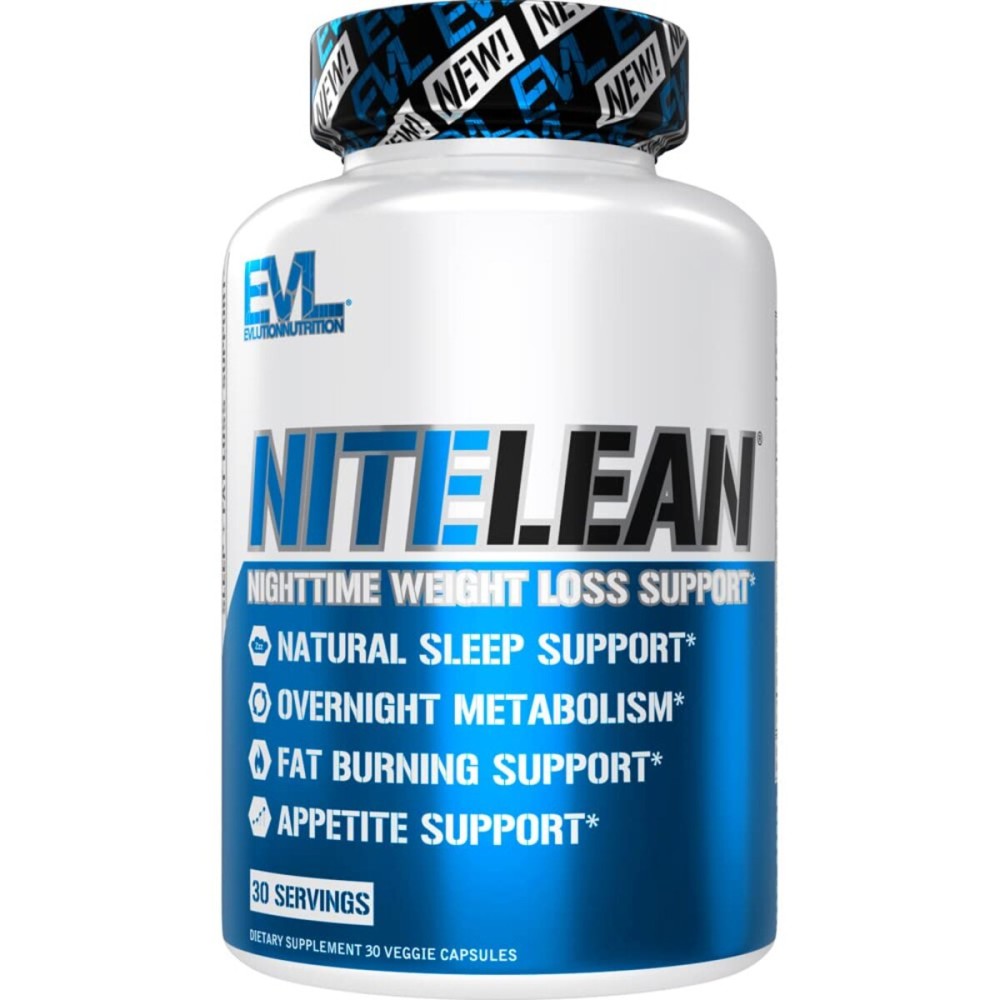 Evlution Nutrition Night Time Fat Burner Support - Overnight Sleep and Weight Loss Support Pills with Thermogenic Green Tea and White Kidney Bean Extract - Diet Pills That May Help Stubborn Fat Loss