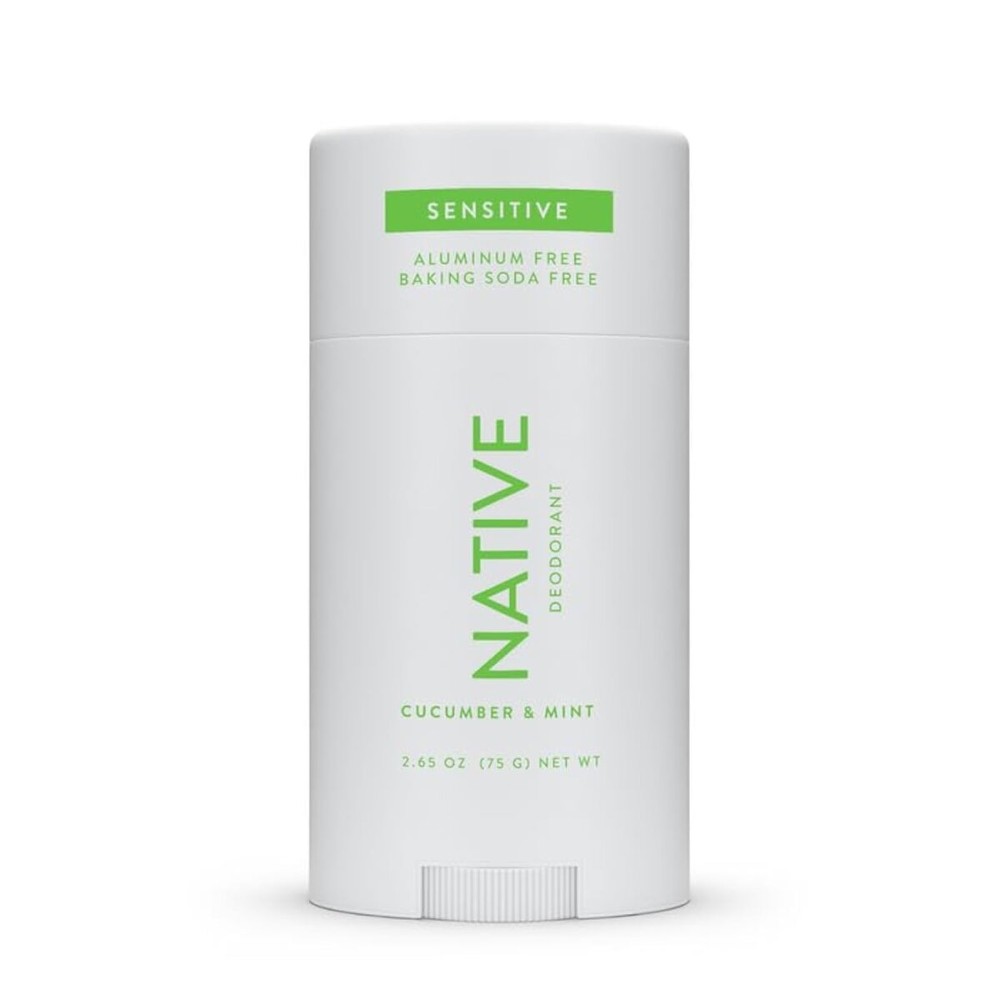 Native Sensitive Deodorant Contains Naturally Derived Ingredients, 72 Hour Odor Control | Deodorant for Women & Men, Aluminum Free with Baking Soda, Coconut Oil and Shea Butter, Cucumber & Mint
