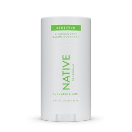 Native Sensitive Deodorant Contains Naturally Derived Ingredients, 72 Hour Odor Control | Deodorant for Women & Men, Aluminum Free with Baking Soda, Coconut Oil and Shea Butter, Cucumber & Mint