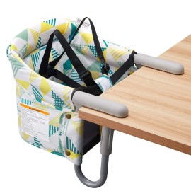 Hook On Chair, VEEYOO Clip On High Chair Folding Fast Table Chair with Storage Bag, Portable Baby Feeding Seat Attach to Table for Home and Travel