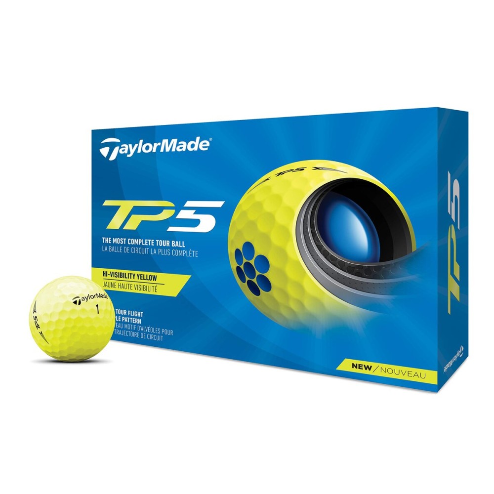 TaylorMade 2021 TaylorMade Yellow TP5 Golf Balls