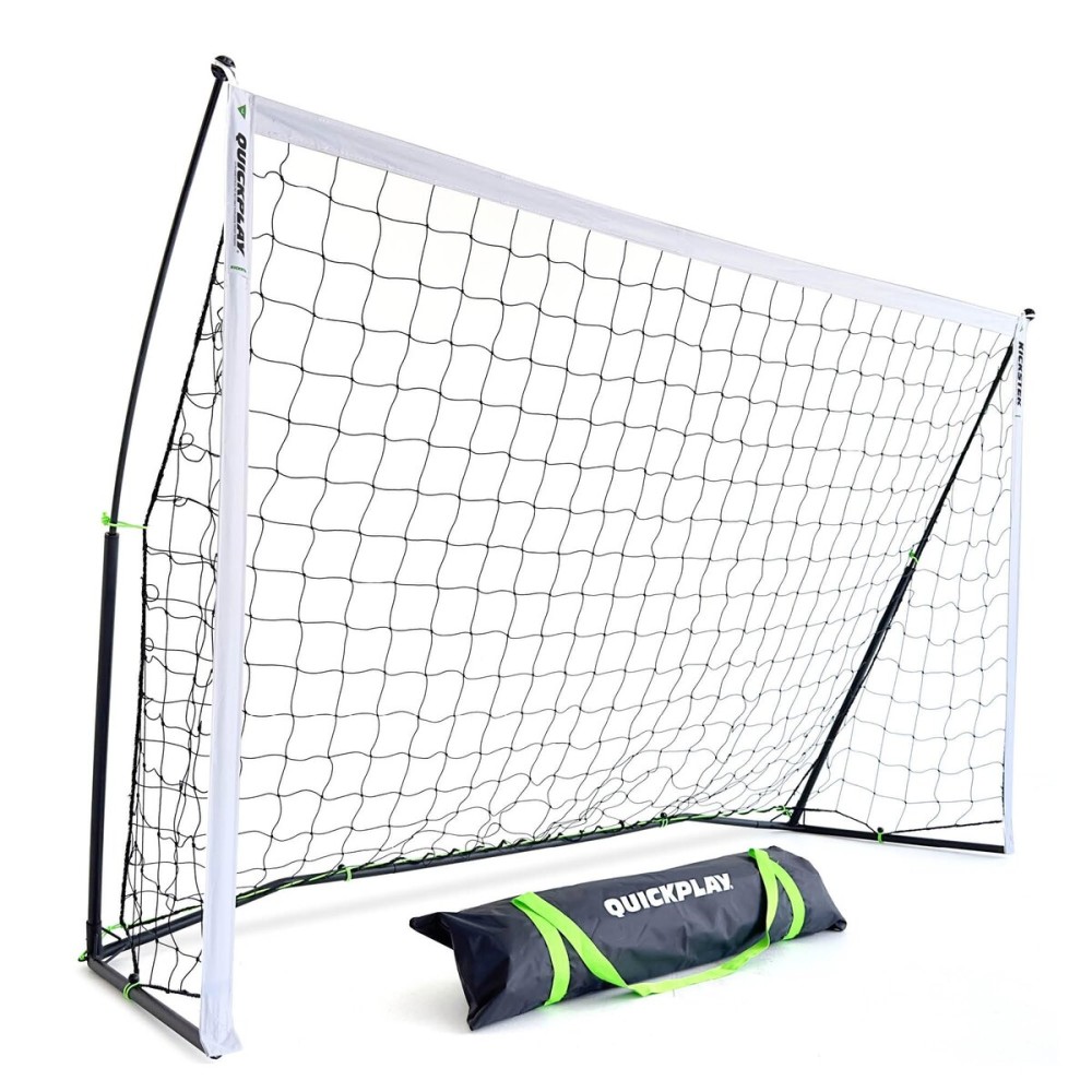 QUICKPLAY Kickster Soccer Goal, Black/White, Fiberglass & Alloy Steel, Ultra Portable [Single]