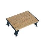 iClimb Ultralight Compact Mini Beach Picnic Folding Alu. Table with Carry Bag, Two Size (Nature - S)
