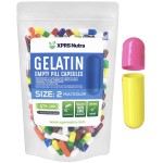 XPRS Nutra Size 2 Empty Capsules - 100 Count Empty Gelatin Capsules - Pills DIY Capsule Filling - Pure Bovine Pill Gel Caps for Do-It-Yourself Supplements (Multi Color)