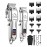 Ufree Hair Clippers for Men Professional, Barber Clippers and Trimmers Set, Cordless Hair Clippers for Hair Cutting Kit with LED Display, Electric Hair Trimmer, Gifts for Men, Silver