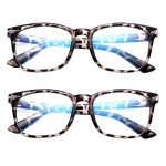 Hycredi Kids Blue Light Blocking GlassesAnti Eyestrain & UV Protection, Computer Gaming TV Phone Glasses for Boys Girls (Leopard+Leopard)