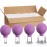 BBTO 4 Pieces Glass Cupping Set Glass Silicone Cupping Cups Massage Vacuum Suction Cupping Cups for Body Face Leg Arm Back Shoulder Muscle and Joint Pain (Purple)