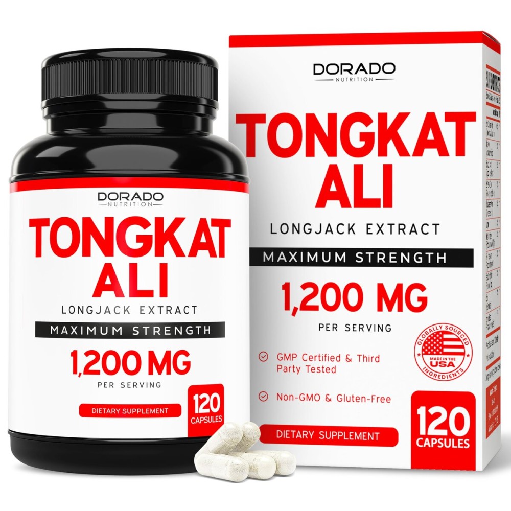 Tongkat Ali For Men (Longjack) Eurycoma Longifolia Extract 1200mg Per Serving, 120 Capsules - Longjack Tongkat Ali for Men\'s Health & Vitality Support - Third Party Tested, USA Made & Non-GMO