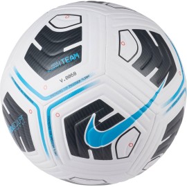 Nike Unisex\'s NK Academy - Team Recreational Soccer Ball, White/Black/(lt Blue Fury), 5