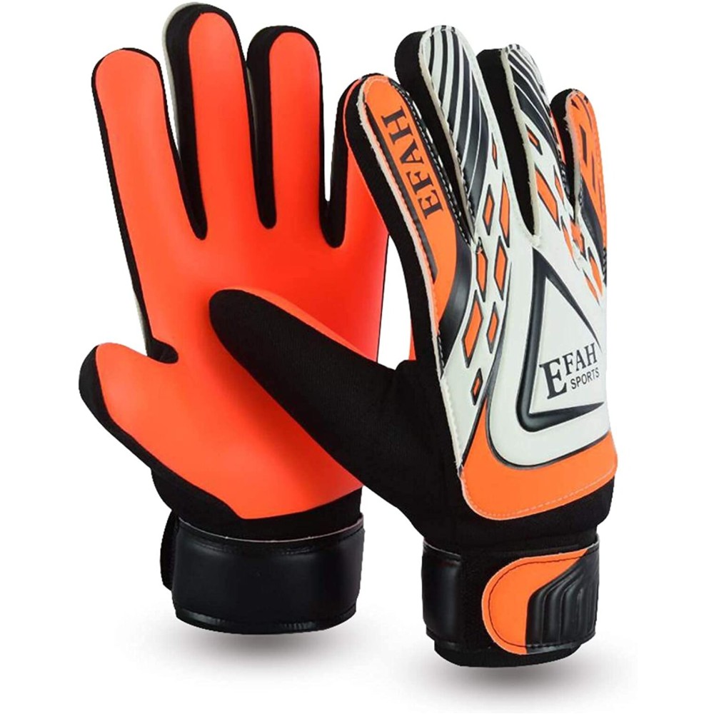 EFAH SPORTS Soccer Goalie Goalkeeper Gloves for Kids Boys Children Football Gloves with Strong Grips