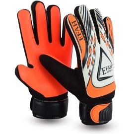 EFAH SPORTS Soccer Goalie Goalkeeper Gloves for Kids Boys Children Football Gloves with Strong Grips