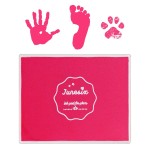 Ink Pad, 5x4\'\' Washable Non-Toxic Ink Stamp Pad for Baby Footprint Handprint, Pink