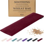 Qomfor Microwave Heating Pad - Large Microwavable Wheat Bag Heat Pack for Neck and Shoulders, Pain Relief, Back Pain, Arthritis, Period Cramps - Reusable Lavender Heating Pad (Bordeaux)